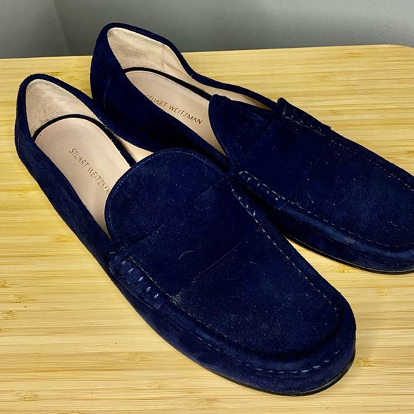 Stuart Weitzman Navy Flats/Loafers sz. 8.5 Excellent condition! - Picture 2 of 5
